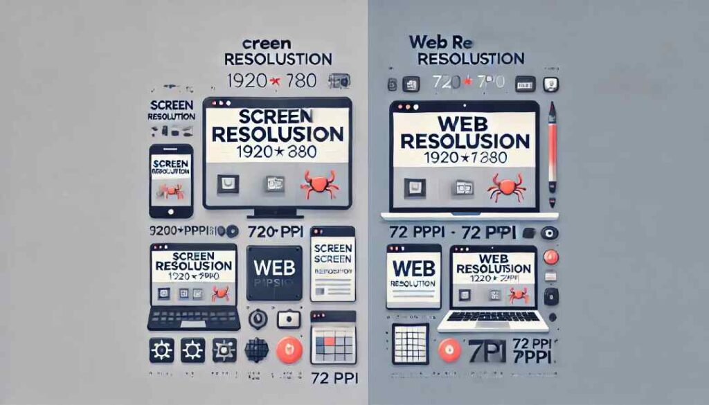 Difference between Screen Resolution and Web Resolution